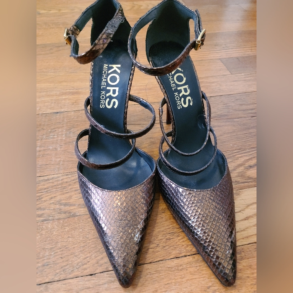 Copper MK Strappy Stilettos